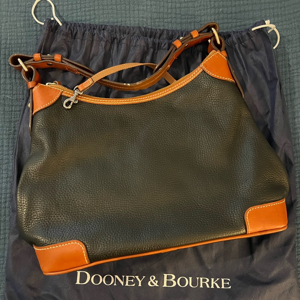 Dooney & Bourke Black and Brown Hobo Bag - Picture 2 of 5